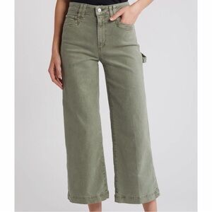 PAIGE Anessa Carpenter Wide Leg Jeans in Vintage Sweet Succulent